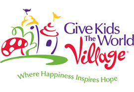A logo for give kids the world village.
