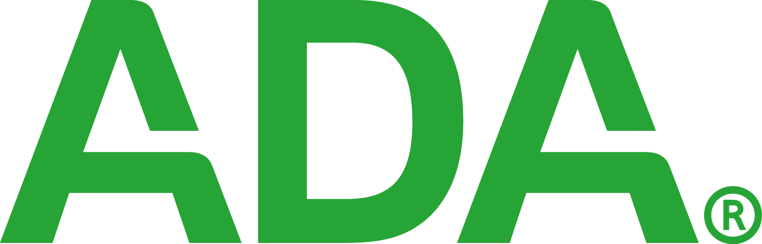 A green and black logo for the d.